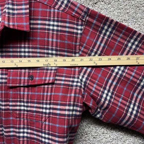 L.L.Bean Men's Maritime Red Chamois Plaid Flannel Shirt XXL Traditional Fit NWT - Picture 8 of 13